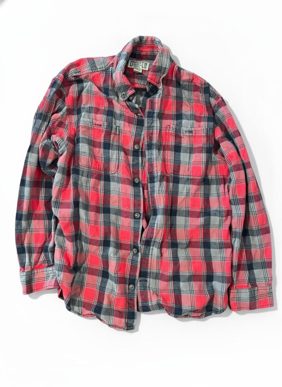 Duluth Trading Co. Plaid Flannel Shirt Mens Large 90s Workwear Outdoor